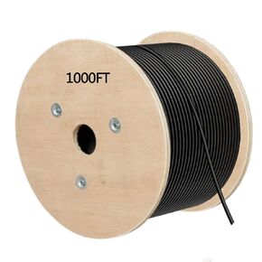 Cat 6 Ethernet Cable 80 ft High Speed 23AWG RJ45 Internet Cable for Outdoor & Indoor Support CAT6 Network Solid Black Computer LAN for PC，80Feet
