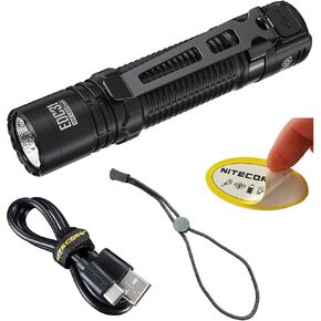 Nitecore EDC31 3500 Lumen EDC Flashlight, USB-C Rechargeable, Compact, High Lumen with Clip, Lanyyard, Sliding Lock Switch Sticker