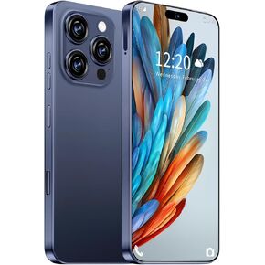 Huness I16 ProMAX Smartphone Unlocked Cell Phone,6.99" HD Screen Unlocked Phone,8+256GB Android 13 with 128GB Memory Card,Face ID/Dual SIM/5G/Fingerprint Button Unlock/Photos/GPS (Purple, 8+256)