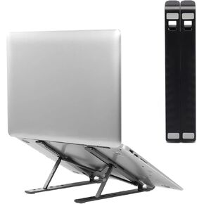 7-Level Adjustable Aluminum Laptop Stand – Portable Riser for 9''-15.6'' Laptops, Ergonomic Desk Holder