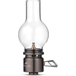 Naturehike Camping Lantern Glass, Fuel Canister Camping Lights, Propane Lanterns, Butane Gas Light Lantern Outdoor Use for Camping Picnic, Emergency Essential, with Storage Bags and Small Wrench