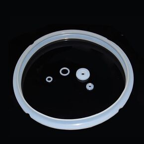 Universal Silicone Gasket for 3-4L/10QT Electric Pressure Cookers - High-Temp Resistant Lid Seal Ring (20cm Inner Diameter, Stainless Steel Cooker Parts)