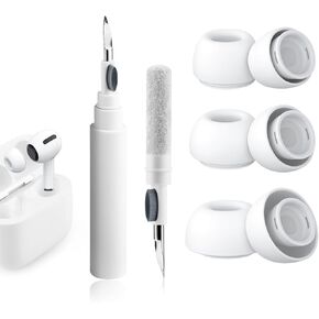 3 Pairs Replacement Ear Tips for Airpods Pro 2nd/1st Generation with Noise Reduction Hole, Silicone Ear Tips for Airpods Pro with Portable Storage Box and Fit in The Charging Case with Cleaner Kit