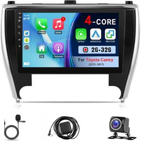 Car Stereo Radio for Toyota Camry 2015 2016 2017 with Wireless CarPlay Android Auto MirrorLink, KuTaiTai 10.1 inch 2GB+32GB IPS Touchscreen Radio with GPS Bluetooth WiFi FM SWC Backup Camera