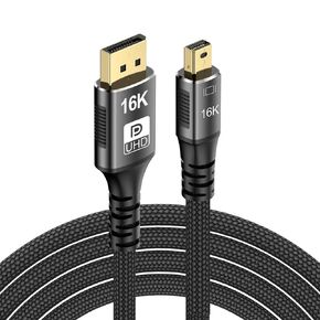 xiwai 16K 60hz Mini DisplayPort 2.1 Mini-DP 2.0 to DP Cable 8K 120hz Ultra-HD UHD Compatible FreeSync G-Sync Gaming Monitor 4090 7900