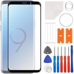 استبدال العدسة الخارجية الزجاجية الشاشة الجديدة +OCA متوافق مع Galaxy S9 مع مجموعة إصلاح تمت ترقيتها- لا شاشة LCD و Aigitizer اللمس