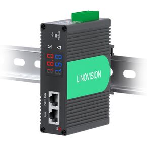 LINOVISION Industrial Gigabit 90W PoE++ Splitter with DC 3~36V Adjustable Output, LED Display, IEEE802.3af/at/bt PoE to DC Power Supply for PTZ Cameras, Access Control Systems