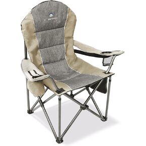 Folding Camping Chair:Oversized Portable Lawn Chairs for Adults,Outdoor Heavy Duty Padded Seats,Support 350 LBS,for Camp,Travel & Picnic