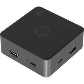 ZAGG 4-Port Hub Docking Station with Wireless Charging - USB-C PD 100W, HDMI 4K, USB 10Gbps, High-Speed Charging & 4K Display, for Travel, Compatible w/Windows, macOS, iPadOS, ChromeOS, Android