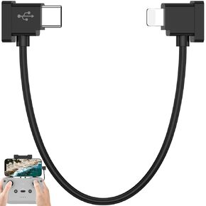 للحصول على Lightning to USB-C كبل بيانات DJI Drone RC-N1/N2/N3 ، رابط لـ iPhone 14 13 12 11 Pro Max iPad ، لسلسلة DJI Mavic 3 ، Neo ، Mini 4 Pro 3 2 SE ، Air 3S 3 Drone (1ft/30cm)