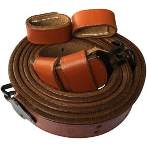 US M1 Garand Rifle M1907 Leather Carry Sling WWII Marked with Extra Keepers