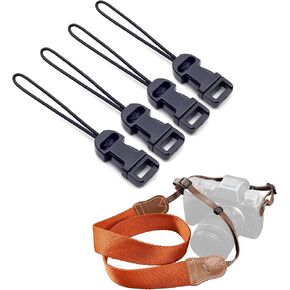 Padwa Lifestyle 1.5 inch Camera Strap and 4 Pcs Black Camera Quick Release Clip