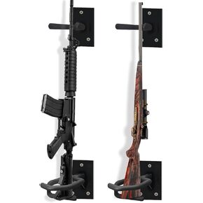 2025 Secure Wall-Mounted Gun Rack, Adjustable Rifle/Shotgun Storage with Soft Padding, Vertical & Parallel Closet Display for Firearm Safety (1)