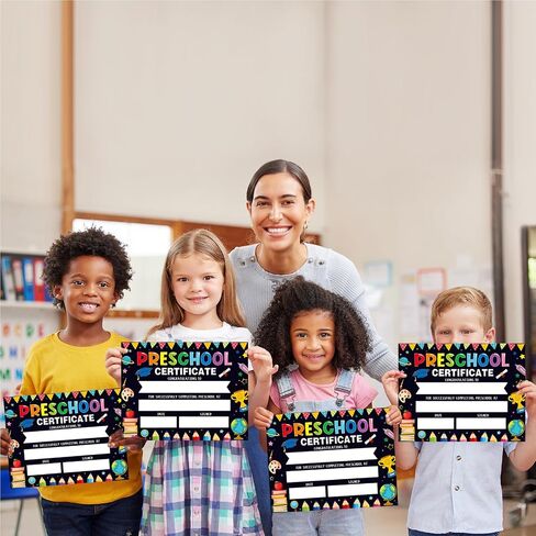 30 Pieces Preschool Graduate Certificates Kindergarten Graduation Diploma PreK Graduation Supplies for Kids Students Achievement Award 8.5 x 11 Inch in Saudi Arabia