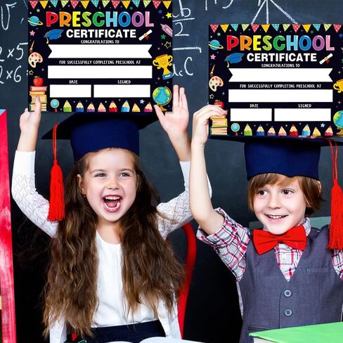 30 Pieces Preschool Graduate Certificates Kindergarten Graduation Diploma PreK Graduation Supplies for Kids Students Achievement Award 8.5 x 11 Inch in Saudi Arabia