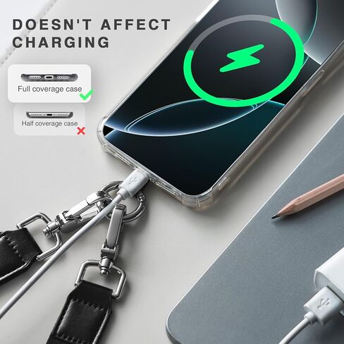 Clip and Go Strap for Phone with Wallet Crossbody, Phone Strap with Zippered Pouch, Removable lanyard or Wristlet in Kuwait