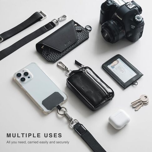 Clip and Go Strap for Phone with Wallet Crossbody, Phone Strap with Zippered Pouch, Removable lanyard or Wristlet in Kuwait