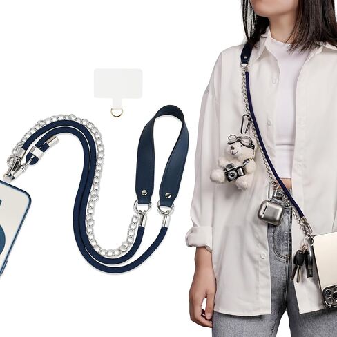 Phone Lanyard Crossbody with Tether Tab, Adjustable Anti Theft Phone Strap for iPhone 16 Pro Max and Most Smartphones, Universal Phone Lanyard for Women and Men (Grey) in Kuwait