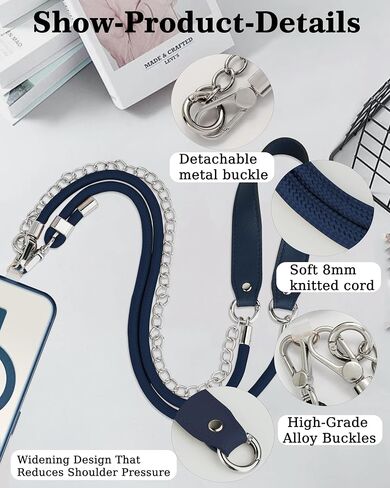 Phone Lanyard Crossbody with Tether Tab, Adjustable Anti Theft Phone Strap for iPhone 16 Pro Max and Most Smartphones, Universal Phone Lanyard for Women and Men (Grey) in Kuwait
