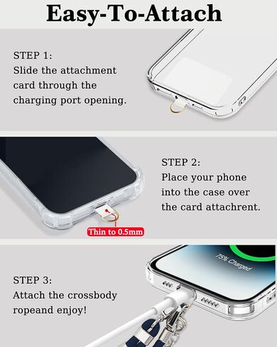 Phone Lanyard Crossbody with Tether Tab, Adjustable Anti Theft Phone Strap for iPhone 16 Pro Max and Most Smartphones, Universal Phone Lanyard for Women and Men (Grey) in Kuwait
