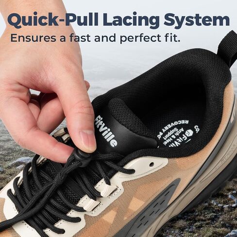 أحذية Fitville Wide Men's Sneakers أحذية غير انزلاق في المشي لمسافات طويلة المشي على الجري للرجال مع دعم القوس in Saudi Arabia
