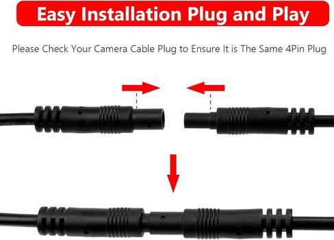 4Pin Dash Cam Extension Cable 4Pin نسخ احتياطي سلك ، سلك امتداد الكاميرا الخلفي ، سلك تمديد الكاميرا ، كبل تمديد الكاميرا الخلفي ، سلك امتداد الكاميرا الخلفي (10 أقدام) in Kuwait