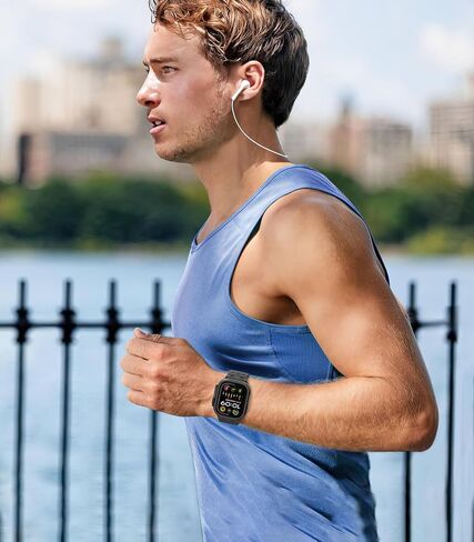 Moko ترقية Silicone Ocean Band - Ultra 2/Ultra Sports Band مع موصل معدني ، حزام قابل للتنفس متوافق مع Apple Watch 49mm ، 46 مم ، 45 مم ، 44 ملم ، 42 مم للرجال النساء in Kuwait