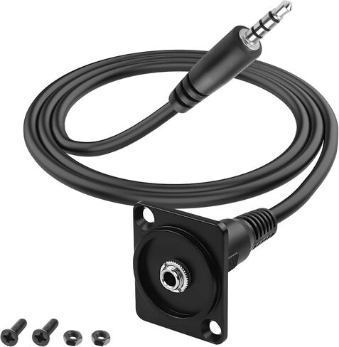 Meiriyfa 3.5mm trrs إلى D-type لوحة التثبيت كبل تمديد الصوت ، 3.5 مم 1/8 "TRRS ذكر إلى D-type female 4 قطب كبل سماعة الرأس الستيريو للسماعات ، الكمبيوتر المحمول ، الميكروفون-53 سم. in Kuwait