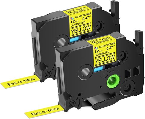 2 Pack Compatible for Ptouch TZe-B31 TZ-B31 Laminated Label Maker Tape 12mm 0.47 Black on Fluorescent Orange Tape for PT-D200 PT-D210 PTH100 PT-D400 in Kuwait