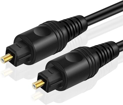 TNP Digital Optical Audio Cable 6 Feet S/PDIF Fiber Optic Cable Toslink TV Optical Cable for Soundbar, Home Theater, Speaker Wire, TV, PS4, Xbox Male to Male Gold Connectors & Strain-Relief Cord| in Saudi Arabia