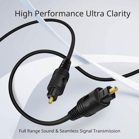 TNP Digital Optical Audio Cable 6 Feet S/PDIF Fiber Optic Cable Toslink TV Optical Cable for Soundbar, Home Theater, Speaker Wire, TV, PS4, Xbox Male to Male Gold Connectors & Strain-Relief Cord| in Saudi Arabia