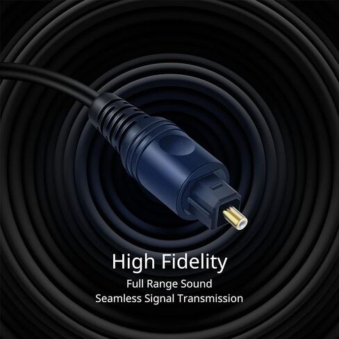 TNP Digital Optical Audio Cable 6 Feet S/PDIF Fiber Optic Cable Toslink TV Optical Cable for Soundbar, Home Theater, Speaker Wire, TV, PS4, Xbox Male to Male Gold Connectors & Strain-Relief Cord| in Saudi Arabia