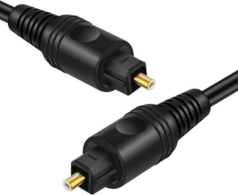 TNP Digital Optical Audio Cable 6 Feet S/PDIF Fiber Optic Cable Toslink TV Optical Cable for Soundbar, Home Theater, Speaker Wire, TV, PS4, Xbox Male to Male Gold Connectors & Strain-Relief Cord| in Saudi Arabia