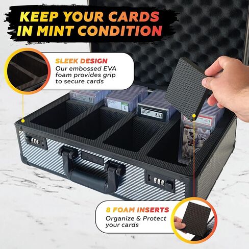 SLAB ARMOR 160+ 4 Row Psa Graded Card Storage Box Graded Card Case Psa Slab Case for Graded Cards Psa Card Case Baseball Card Cases for Sports Cards Storage Sports Card Case (BLACK) in Saudi Arabia