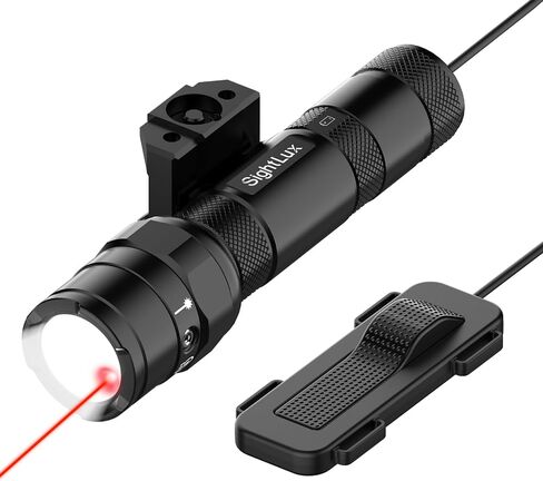 Mlok Flashlight Laser Combo for Rifle - 1250 Lumens Green Pistol Laser Light Combo for Long Gun, USB Rechargeable Tectical Weapon Flashlight with Remote Pressure Switch, 3 Modes, Black in Kuwait