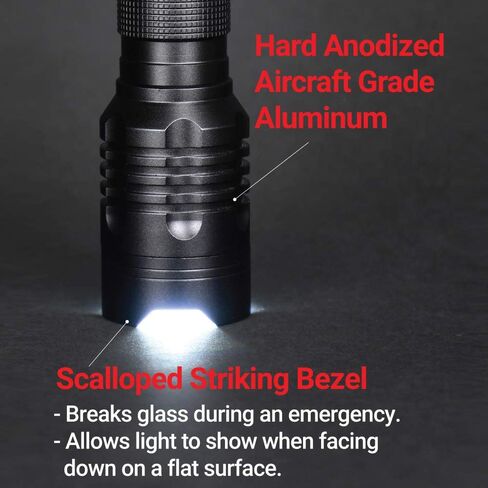 Feit Electric Flex Power Flashlight, 800 Lumens, Rechargeable & AAA Battery Compatible, Aircraft-Grade Aluminum, USB-C Charging, Adjustable Beam, Emergency Glass Breaker Bezel, FLR800/FLEX in Kuwait