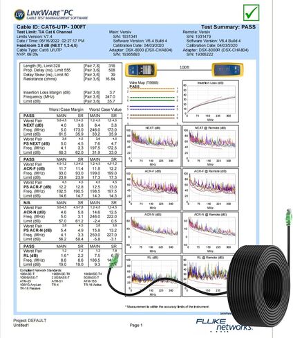 CAT 6 Ethernet Cable 80 FT HIVE 23AWG RJ45 كابل الإنترنت للدعم الخارجي والداخلي CAT6 Network Solid Black Computer LAN للكمبيوتر الشخصي ， 80feet in Kuwait