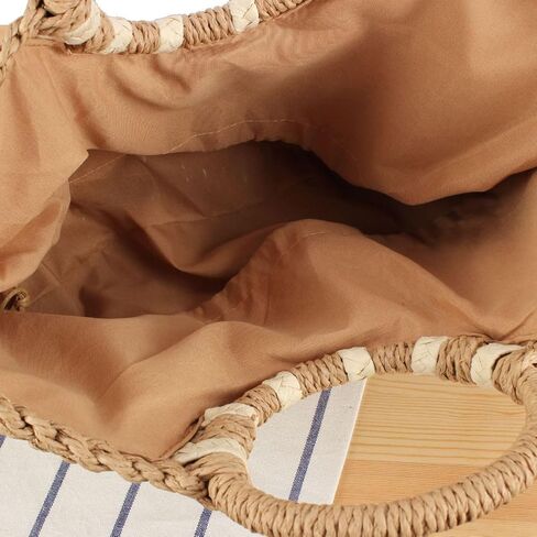 YYW Straw Bags for Women,Hand-woven Straw Large Bag Round Handle Ring Tote Retro Summer Beach Rattan bag in Kuwait