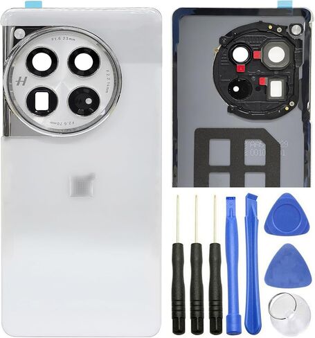 Ubrokeifixit لـ OnePlus 12 CPH2573 استبدال غطاء الباب الخلفي الخلفي لغطاء باب OnePlus 12 PJD110 CPH2573 CPH2581 CPH2583 6.82 "(12-Flowy Emerald) in Kuwait