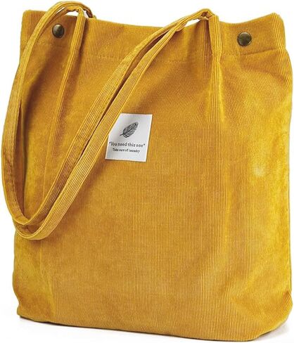 حقيبة حمل قماشية للنساء، حقيبة حمل مبطنة ذات سعة كبيرة مع جيوب داخلية، أنيقة ومتينة، قابلة لإعادة الاستخدام in Kuwait