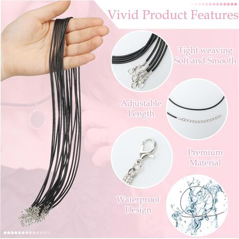 100 جهاز كمبيوتر شخصى 24 بوصة مشمع الجلود قلادة الحبل السائبة مع المشبك 10 ألوان سلسلة سلسلة قلادة حبل 2 مم سلسلة ملونة سوار للخرز قلادة كريستال سحر DIY مستلزمات صناعة المجوهرات in Kuwait