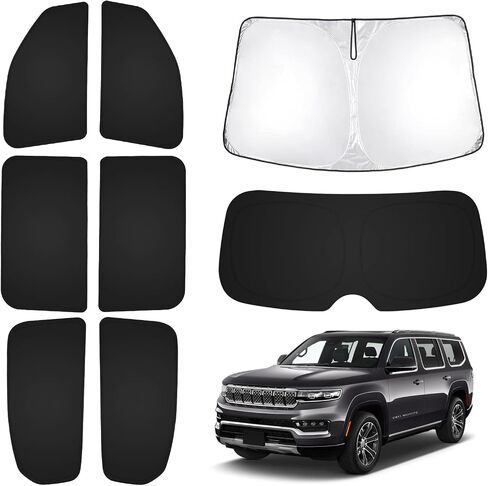 T TGBROS Custom Fit for Side Window Front Seat Sunshade 2019-2022 Dodge RAM 1500 CrewCab Mega Cab 4Dr 4Door Pickup Truck Sun Shield Blocks UV Rays Keeps Your Vehicle Cool Black 2PCS in Kuwait