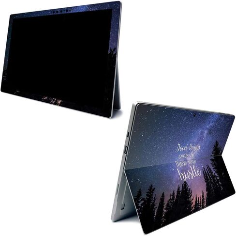 MightySkins Carbon Fiber Skin for Microsoft Surface Pro 7 - God is Greater | Textured Carbon Fiber Finish | Easy to Apply, Remove, and Change Styles | Made in The USA in Saudi Arabia