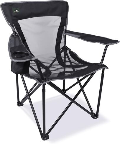 Foldable Camping Chair Lightweight Mesh Folding Chair Support Up to 300lbs for Outdoor Hiking, Picnics, Patio, Beach, Fishing (Black) in Saudi Arabia
