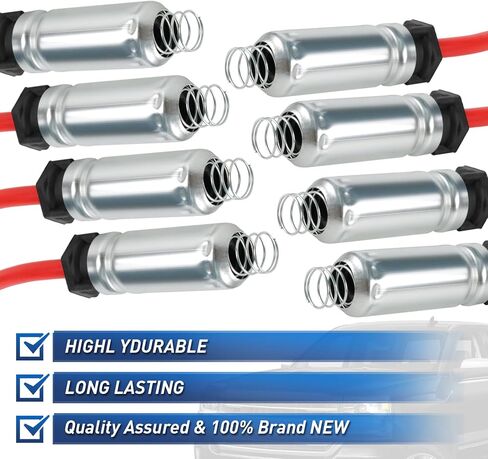 Set of 8 UF413 Square Ignition Coil with M8-48322R 8mm Spark Plug Wires Set & 41-962 Platinum Spark Plugs Compatible with Chevy Silverado, Cadillac Escalade, Buick, GMC 4.8L 5.3L 6.0L 6.2L in Kuwait