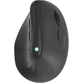 57° Ergonomic Wireless Mouse, Vertical Quiet Ergo Mouse, RGB Light, Bluetooth(BT5.0,BT3.0)&2.4G, (800/1200/2400/2400/4000), 7 Buttons for Windows, macOS, iPadOS, Laptop, PC (Regular, Pink)