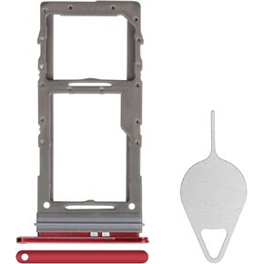 for Samsung Galaxy S20+ 5G Sim Card Tray Replacement (Single SIM Version) - Aura Red Card Tray Slot Holder Bracket Adapter with Needle Ejector for S20 Plus 5G SM-G986U