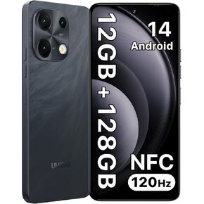 UMIDIGI Note 100 Unlocked Cell Phone,8-core Android 14 Phones,12(6+6) GB+128GB Expand 1TB,6.8''HD+120Hz Display,50MP Camera,5000mAh+20W Fast Charge Dual SIM Smart Phone,NFC,Face ID+Fingerprint,GPS