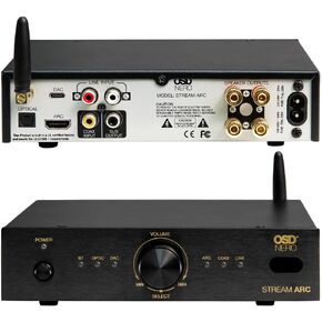 OSD Nero Stream ARC 100W 2Ch Stereo Amplifier Class D w/ARC Input, Wireless BT, Type-C DAC, Optical