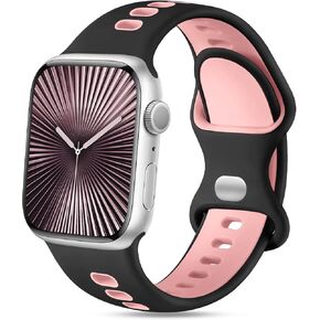 Witzon Sport Band متوافق مع فرق Apple Watch للرجال للنساء 46 مم 45 مم 44 مم 42 مم 41 مم 40 مم 38 مم 49 مم ، استبدال حزام سيليكون ناعم للتنفس لـ IWatch Ultra Series 10 9 8 7 5 4 3 2 1 SE in Kuwait